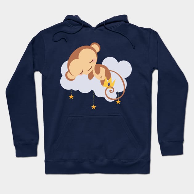 Sleepy Star Monkey Hoodie by SaruHime